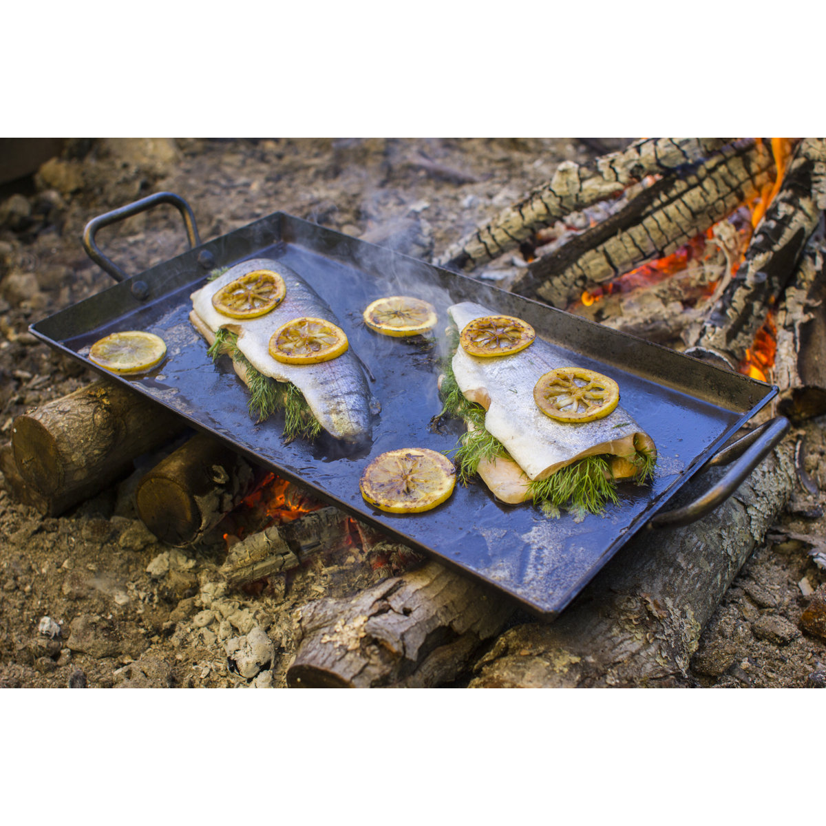 18 x 1Inch Seasoned Steel Griddle